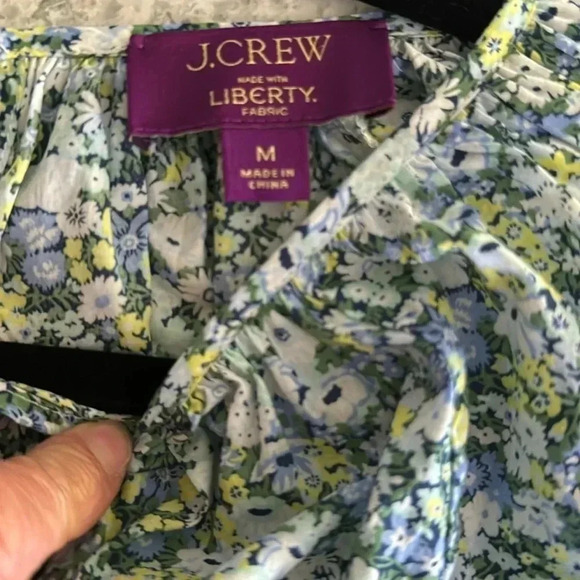 J. Crew Liberty Palermo Smocked Waist Mini Dress Thorpe Hill Medium NWOT - Picture 4 of 5